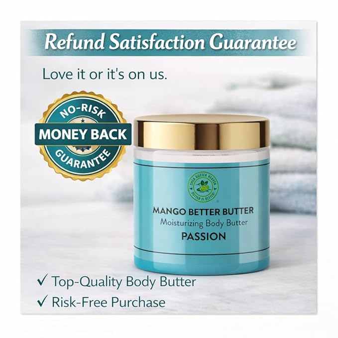 Passion Mango Better Butter – Handmade Whipped Body Butter for Deep Moisture & Soft Skin 7 oz