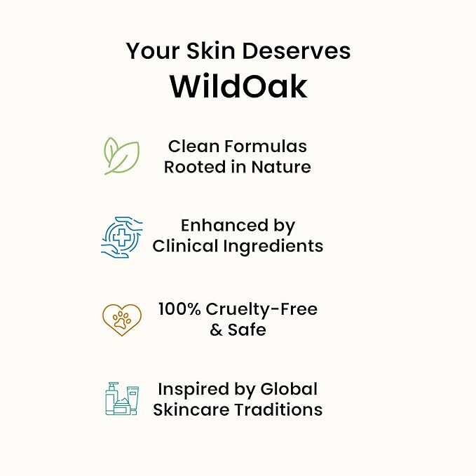 WILD OAK Dead Sea Healing Mud Clay Mask for Face | 2% Niacinamide, Calendula & Zinc Oxide | Paraben & Sulphate Free | Blemishes, Evens Skin Tone, Enhances Radiance | For All Skin Types | 3.52 oz