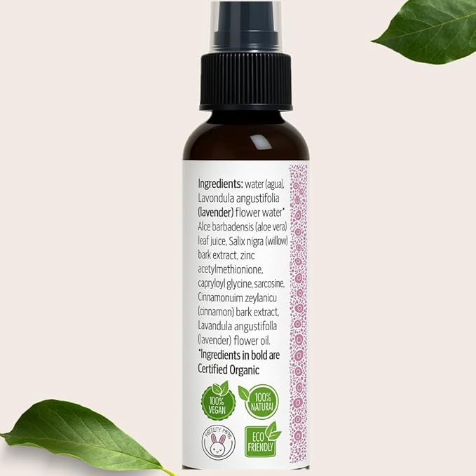 Hydrating Lavender Facial Mist – Natural Face Spray Toner with Pure Lavender Hydrosol – Refreshing & Calming Skincare Mist for Dry or Sensitive Skin – 4 fl oz by Boho Aromatic