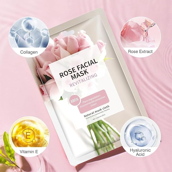 Facial Masks Skincare for Women,Moisturize Face Mask Sheet for Girl,Hydrating Face Mask for All Skin Types,Dry Skin & Sensitive Skin (10-Packs)
