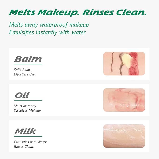 Makeup Melting Cleansing Balm – Rapid Emulsifying Makeup Remover for Waterproof Makeup, Cleansing Oil, Korean Makeup Remover, Deep Clean, Non-Greasy, Zero Residue, for All Skin Types 100g 3.52oz