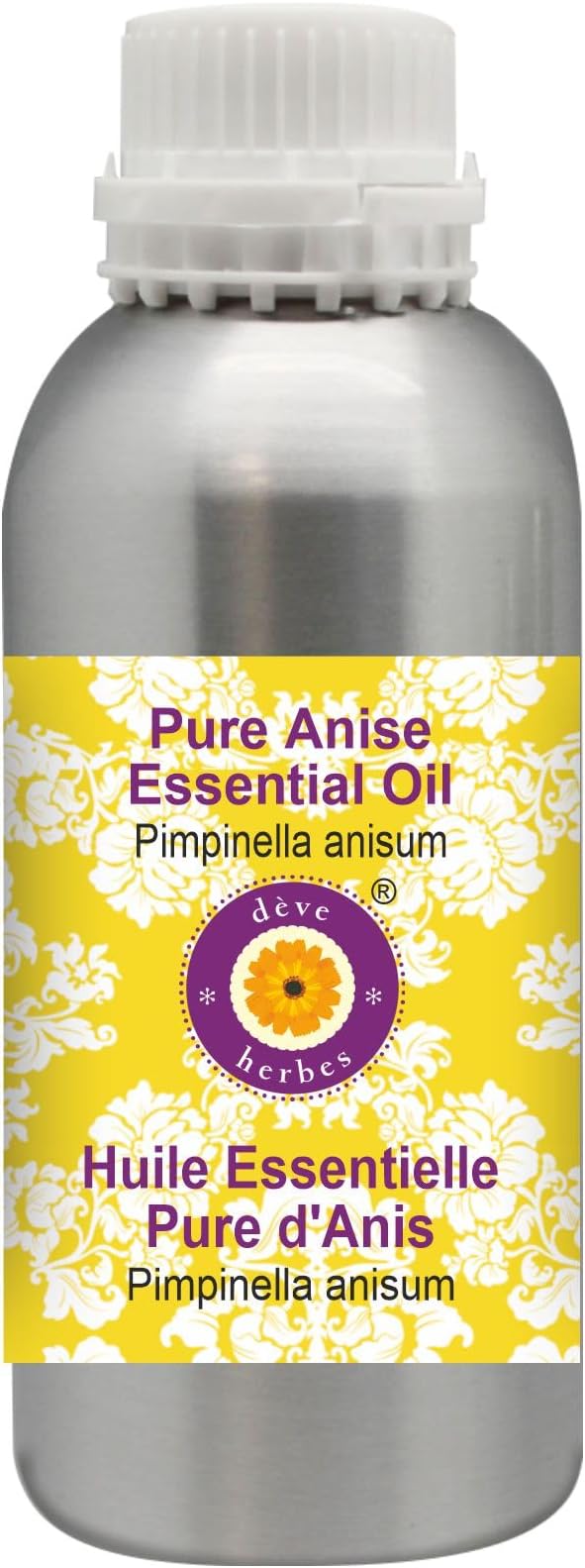 Deve Herbes Pure Anise Essential Oil (Pimpinella anisum) Steam Distilled 630ml (21 oz)