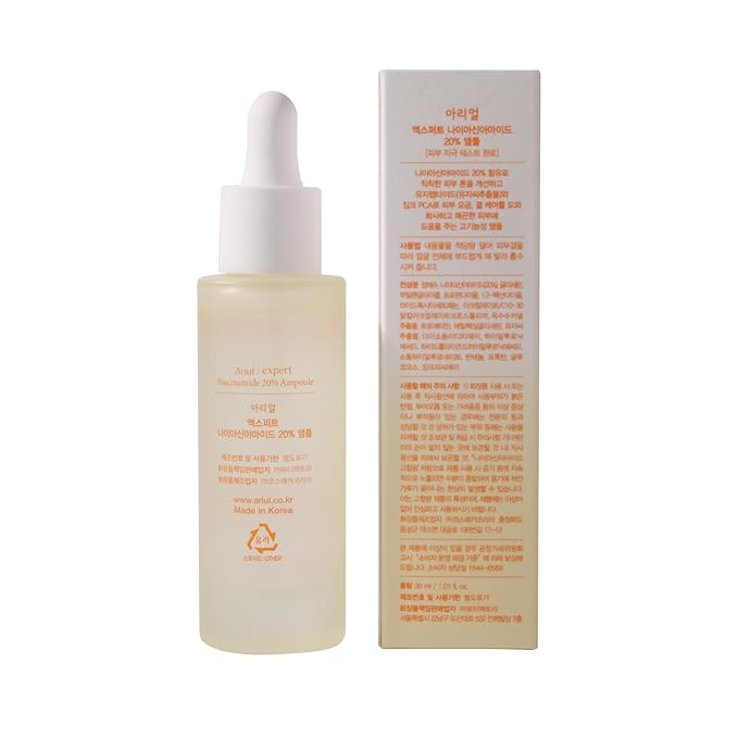 Ariul Expert Niacinamide 20% Ampoule – 20% Niacinamide Serum for Even Skin Tone, Moisturizing & Skin Texture, Enriched with Panthenol & Zinc PCA, Vegan Formula, Korean Skin Care, 30ml / 1.01 fl. oz