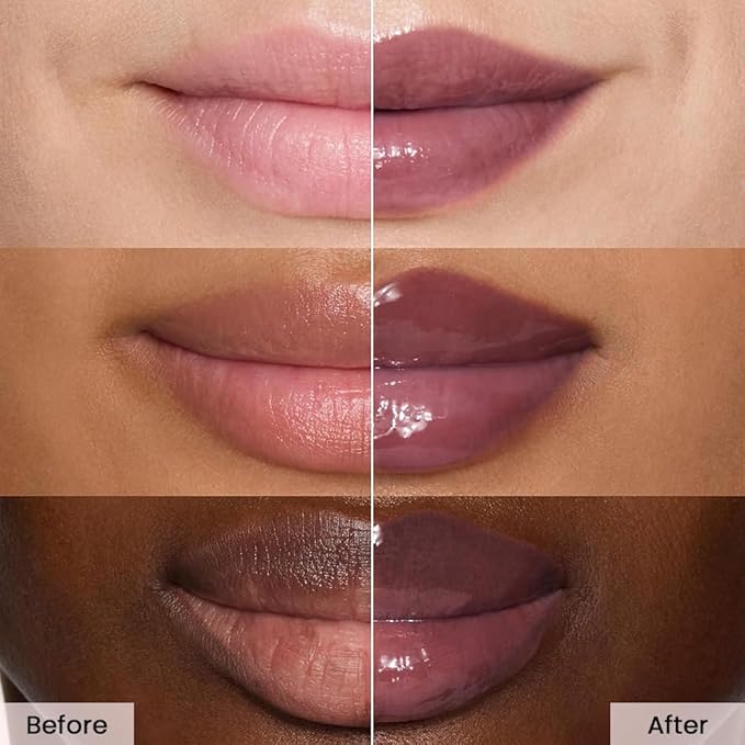 FeiCuiYun Lip Tinted Glowy Balm Hydrating Tinted Lip Serum Lip Gloss, Ultra-Hydrating Natural Vegan Lip Balm, Sheer-Tinted Shine & Hydration, Soothes & Softens Dry Lips Skincare (Plum)