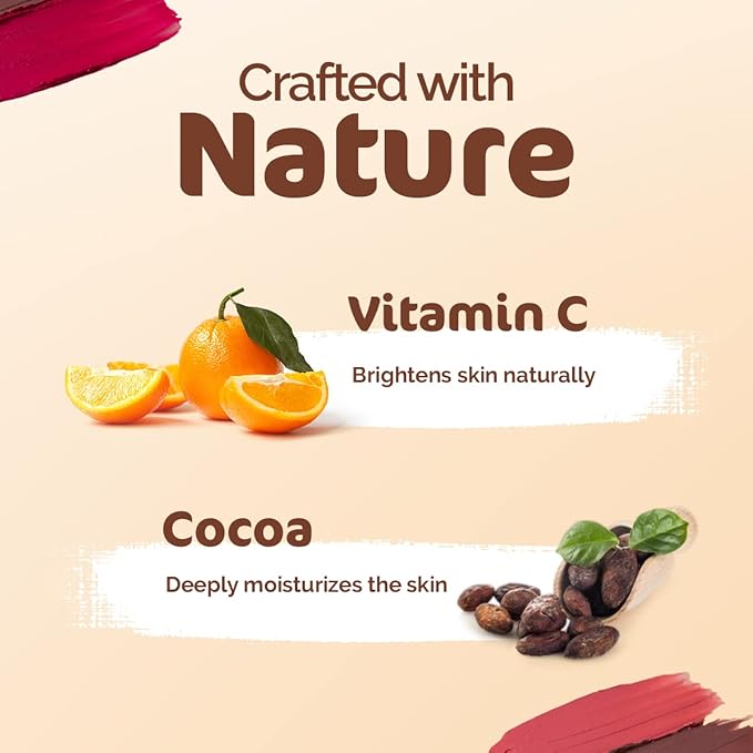 Mamaearth Nourishing Natural Lip Cheek & Eye Tint (02 - Coco Nude Shade) | Long Lasting Creamy Matte Finish | Multi Use Tint for All Skin Tones | with Vitamin C & Cocoa | 0.14 Oz/4g