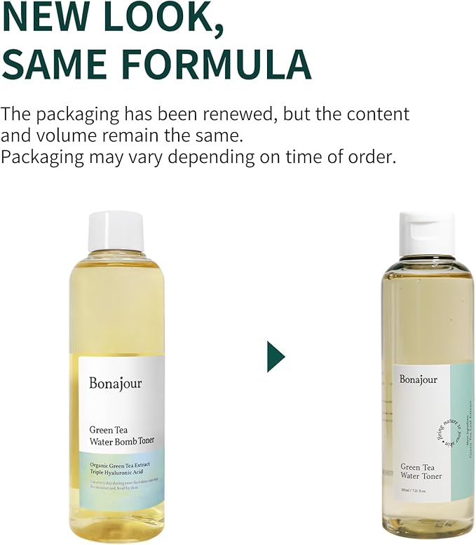 [BONAJOUR] Vegan Beauty Organic Green Tea & Hyaluronic Acid Facial Toner for Dry Skin - 100% Pure Natural Moisturizer & High Moisture Type, Anti Aging, Anti Wrinkle, 7.2 fl. oz