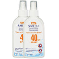 Safe Sea Sunscreen with SPF40 Spray. Eco-friendly Sunscreen. (40SPF Adults 4OZ) 2 Pack.