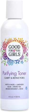 Good For You Girls Hydrating Toner for Face Contains Aloe, Witch Hazel, Meadowsweet, Chamomile, Rosewater, Witch Hazel Toner for Face, Alcohol Free (4 Fl. Oz)