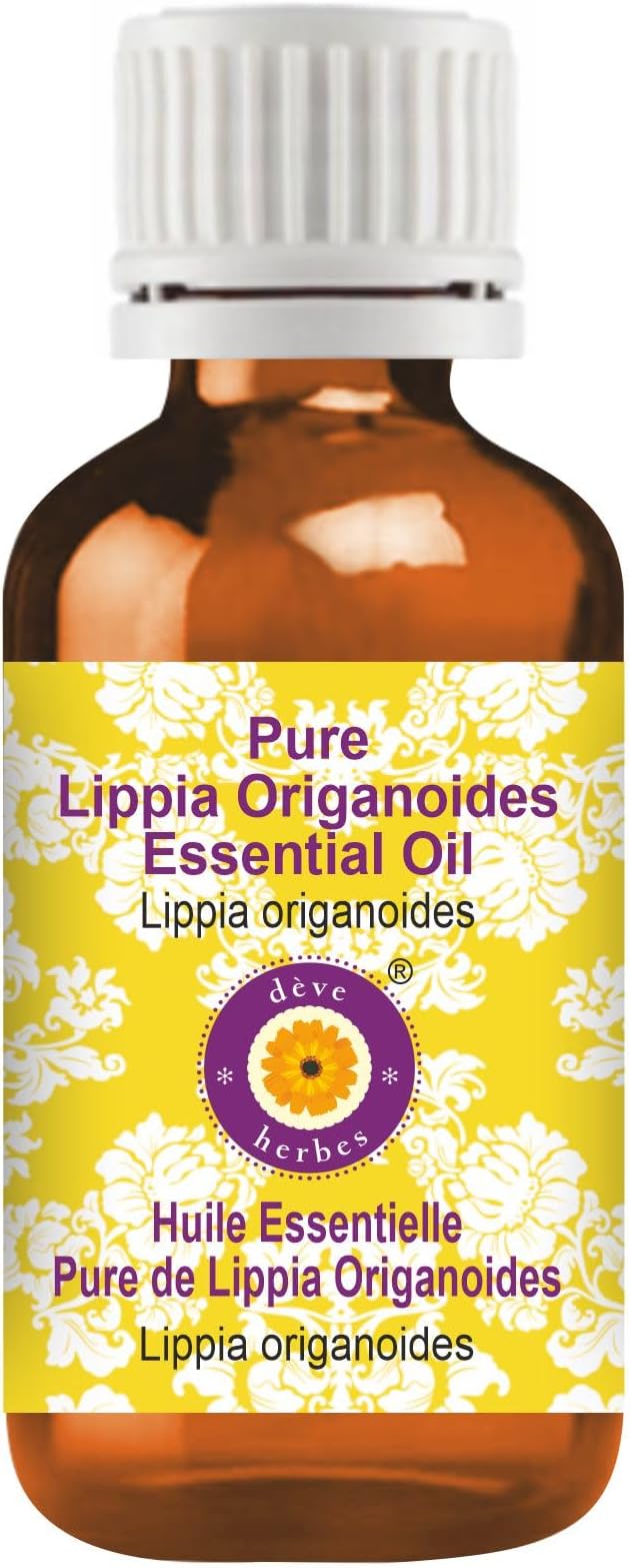 dève herbes Lippia Origanoides Essential Oil (Lippia origanoides) Pure | Non-Sticky | Non-Greasy | Lightweight | Men & Women | All Skin Types | Steam Distilled 5ml (0.16 oz)