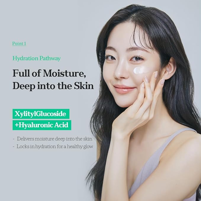 Aqua Hydrating Smooth Moisturizer for Long-lasting Skin Moisture Barrier with Xylitylglucoside & 5 types of Ceramides [Vegan & Korean Skincare] - 1.69 fl. oz.