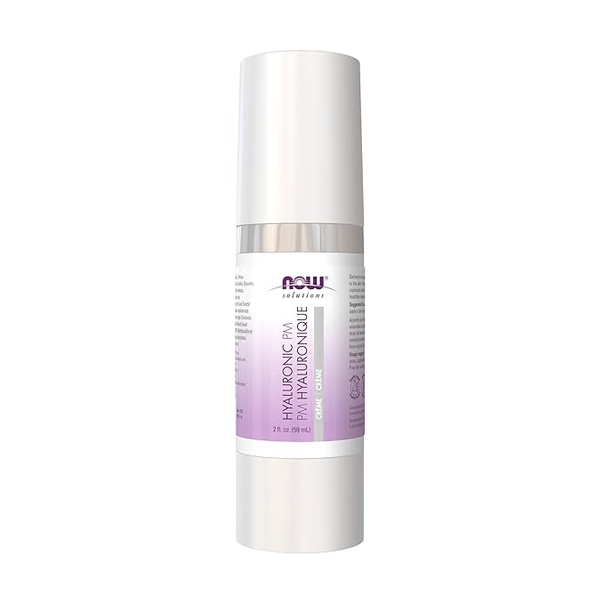 NOW Solutions, Hyaluronic Acid Creme, Rehydrating Moisture and Renewal Formula, 2-Ounce