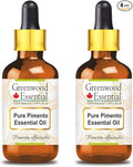 Greenwood Essential Pure Pimento Essential Oil (Pimenta officinalis) with Glass Dropper Steam Distilled (Pack of Two) 100ml X 2 (6.76 oz)