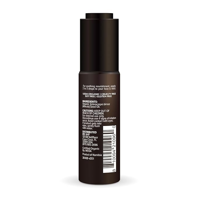 Dr. Mercola Ola Botanicals Organic Marula Facial Oil - Supports Skin Hydration & Radiance - Cold-Pressed Plant-Based Formula - Lightweight - 1 fl oz