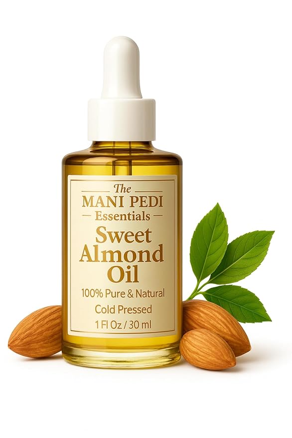 TMPE 100% Pure, Organic Sweet Almond Oil. Cold Pressed Natural Moisturizing Oil for Hair, Skin & Body - 1 Fl Oz