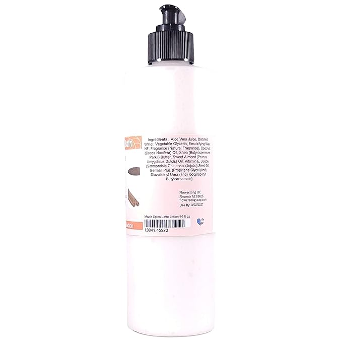 Blossom to Bath Maple Spice Latte Lotion (16 ounce) - Natural Fragrance - Absorbs Quickly with a Pumpkin Spice Latte Scent