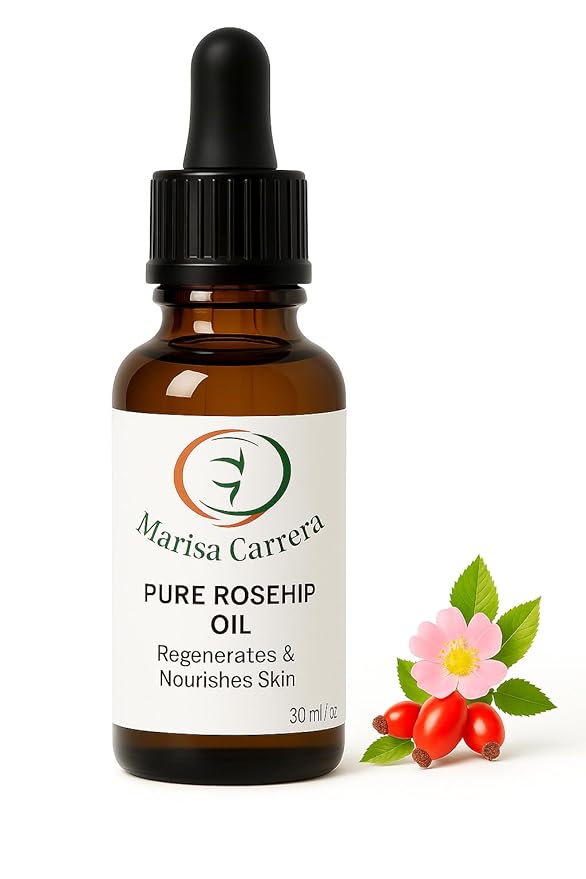 100% Certified Organic Growing Rosehip Oil/Aceite Puro De Rosa Mosqueta 30 Ml. / 1 Fl.oz.heals Dry Skin, Fine Lines, Acne Scars, Eczema, Psoriasis, Dermatitis, Sun Damage & More