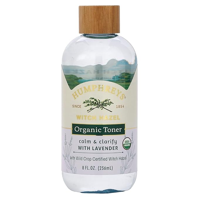 Humphreys Calm Clarify Witch Hazel + Lavender Organic Toner Fl Oz., 8 Ounce (Pack of 1)