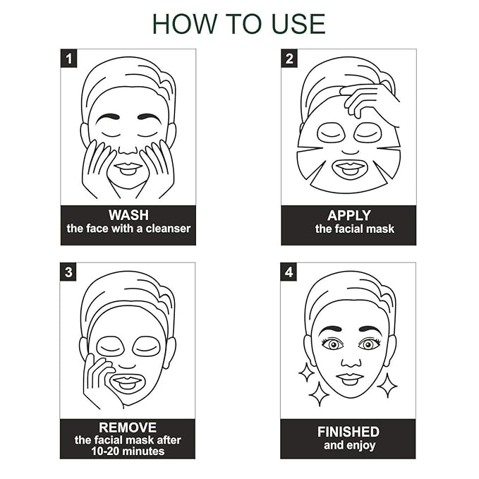 Organic Harvest Brightening Face Sheet Mask, 100% American Certified Organic, Sulphate & Paraben Free - 20gm