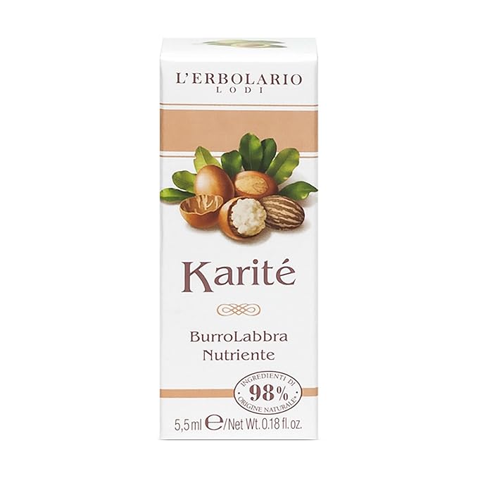 L'Erbolario Nourishing Lip Balm, Shea Butter, 0.18 oz, Lip Butter, Moisturizing and Nourishing, For Dry Lips, Cruelty-Free