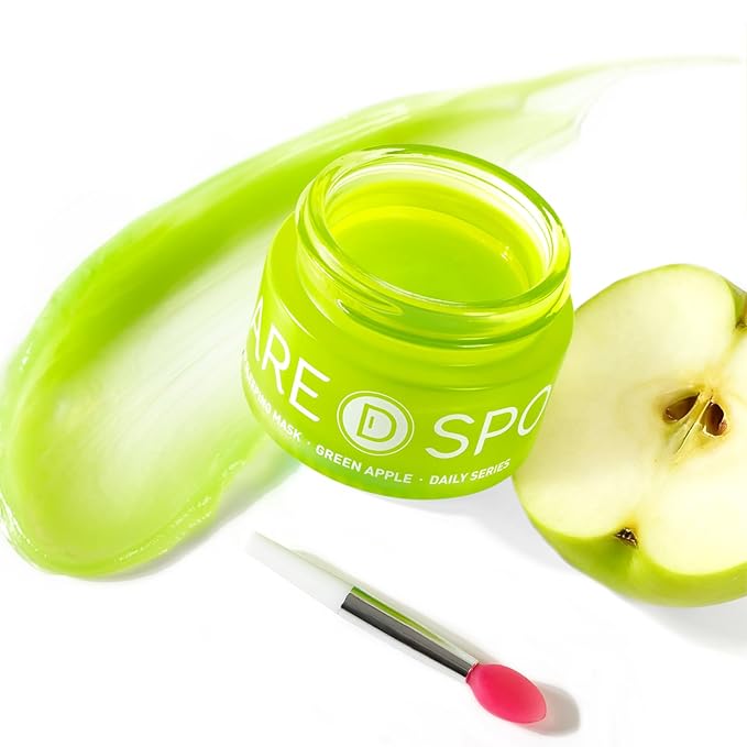 SPODARE Sleeping Lip Mask Green Apple - Repair for Dry Cracked Lips, Infused with Vitamin C and Shea Butter, Lip Mask Nourish and Revitalize Overnight, Wake to Softer, Smoother, Glow Lip - 0.42 Fl Oz