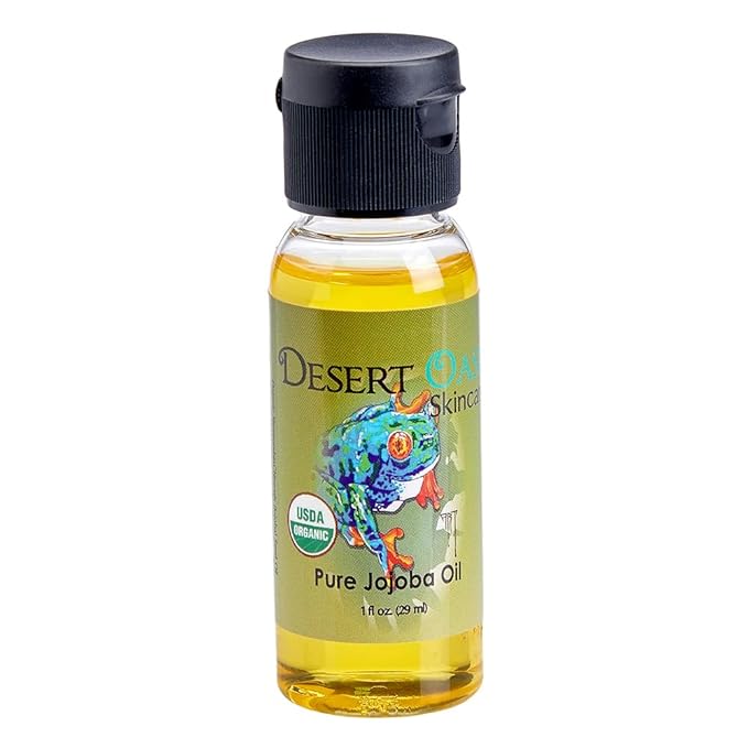 | USDA Certified Organic Jojoba Oil – 100% Pure, Cold Pressed, Natural Conditioner for Face, Hair, Skin, Nails, Tattoos & Piercings – Travel Size (1 fl oz / 29 ml)