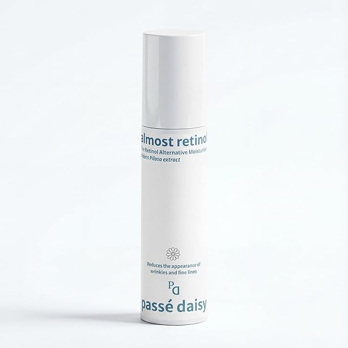 Passé Daisy, Almost Retinol Sérum, Daily Renewal, Face Care, Skin Booster, Age-Defying, Vitamins, Antioxidants, Softens Look of Fine Lines, Sensitive Skin, Lightweight, Natural Formula, 1.69 Fl Oz.