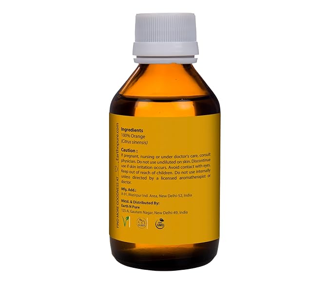 Earth N Pure Orange Essential Oil Natural and Therapeutic Grade 100 ml
