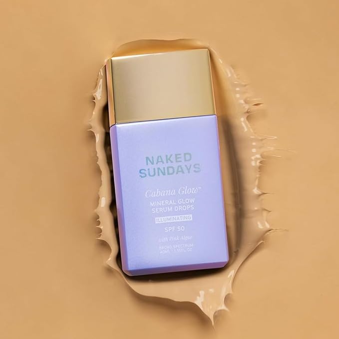 Naked Sundays CabanaGlow Illuminating Tinted Sunscreen Serum Drops SPF 50 - Hydrating, Brightening, Zinc Oxide Daily Face Sunscreen with Skin-Perfecting Pigments