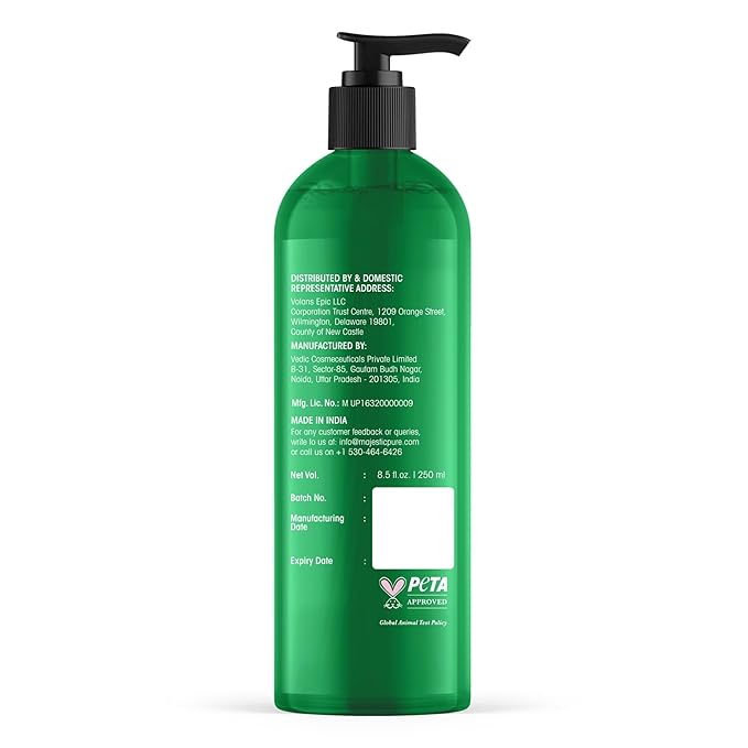 Majestic Pure Aloe Vera Gel for Face and Hair - with vitamin E, Soothes, Moisturizes, & Nourishes Skin & Hair, Soothes Sunburn | 8.5 Fl Oz