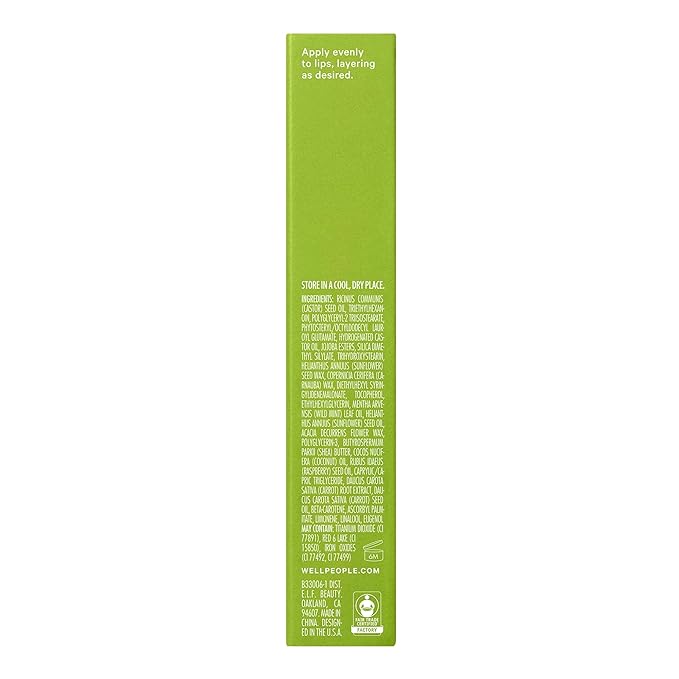 Well People Lip Nurture Hydrating Balm, Lip Balm For Hydration & Vibrant Sheer Color, Soothes & Softens Lips, Vegan & Cruelty-free, Coral Reef