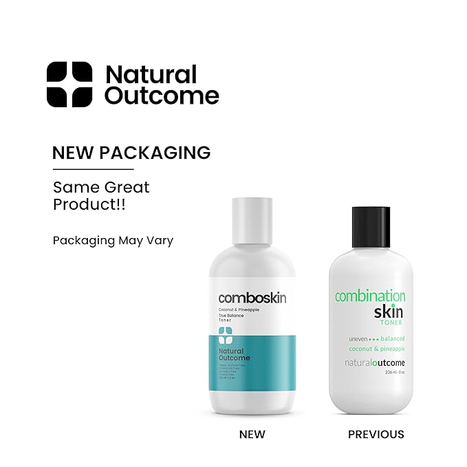 Natural Outcome Combination Skin Balancing Face Toner | Alcohol Free Witch Hazel Facial Astringent w/Hydrating Aloe Vera, Coconut & Pineapple | 8 oz
