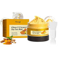 Turmeric Vitamin C Clay Mask, Suitable for Dark Spots and Dull Skin, Deep-Cleaning and Moisturizing Skincare Mask That Can Remove Blackheads and Pores, and Improve Uneven Skin Tone, 4.23 Ounces