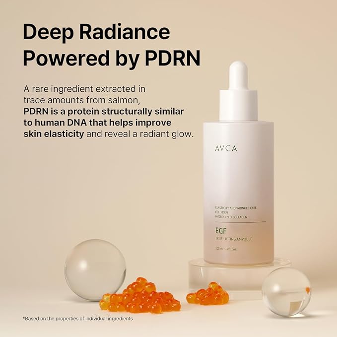 AVCA EGF & PDRN Lifting Serum 100ml(3.38 fl. oz) – Firming & Elasticity Support with Hydrolyzed Collagen + Panthenol, Improves Look of Fine Lines, K-Beauty