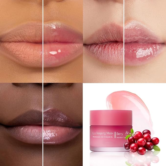 FeiCuiYun Lip Sleeping Mask, Moisturization and Antioxidants, Nourish, Hydrate, Flaky, Dry Lips (02#Jam fruit, 1Pcs)