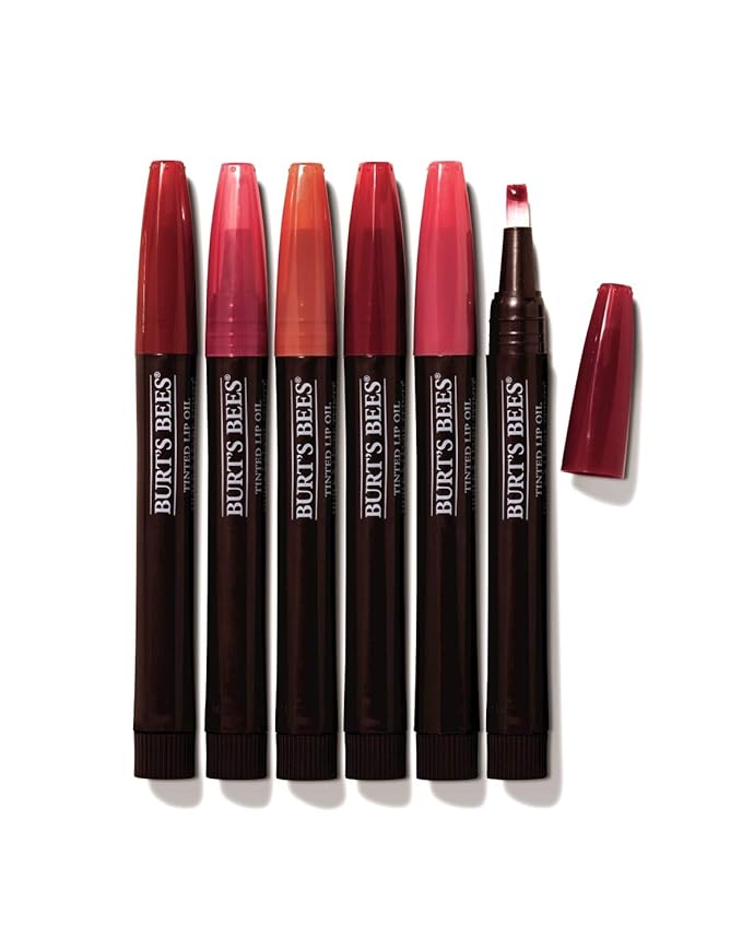 Burt's Bees 100 % Natural Moisturizing Tinted Lip Oil, Showering Sunset - 1 Pen, 0.04 Fl Oz