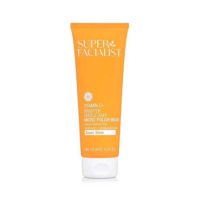 Super Facialist Vitamin C Daily Micro‑Polish – Face Exfoliator Scrub & Facial Cleanser – Biodegradable Facial Exfoliator for Women – Gentle Face Scrub for Radiant Skin 4.2 oz