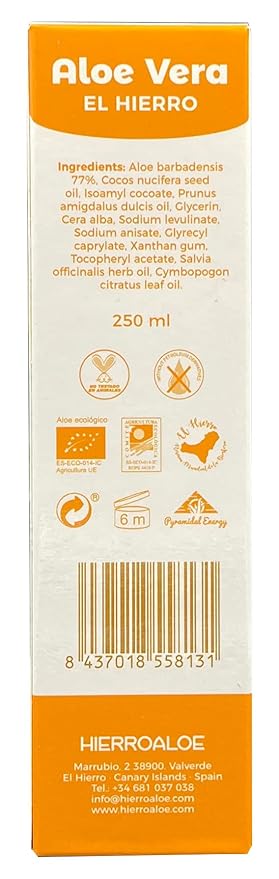 Aloe Vera Gel. Skin care. Body Lotion Body Milk ((77% Jugo puro Aloe Vera) con aceite de Coco, Salvia y Melisa. Pure organic aloe vera gel. (8.4 Oz)