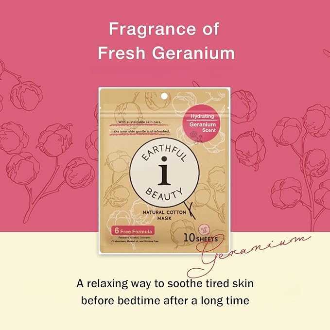 EARTHFUL BEAUTY i Sheet Mask Geranium Scent - 10 Sheet