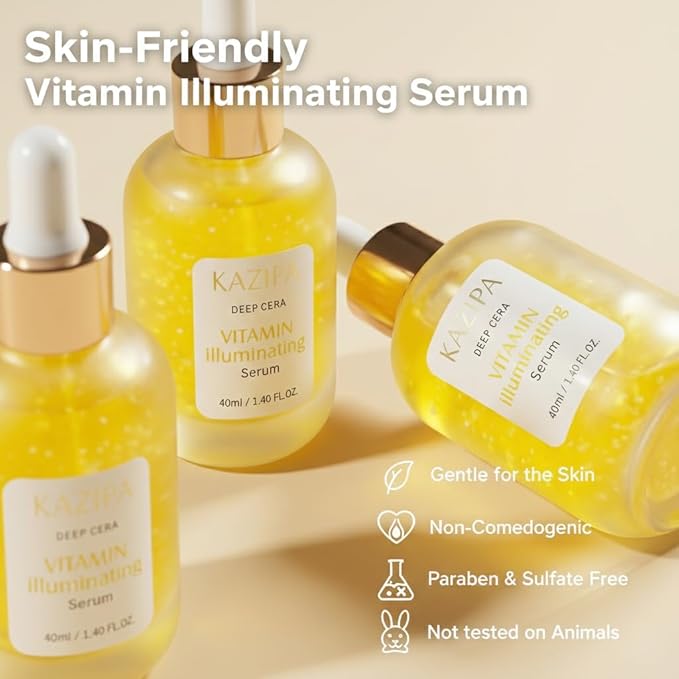 Vitamin C Serum for Face, Anti Aging Vitamin Illuminating Brightening Serum with Niacinamide,Hyaluronic Acid & VE, Skin Care for Evens tone, Dark Spot Corrector, Hydrates, Reduces Wrinkles,1.35Fl Oz