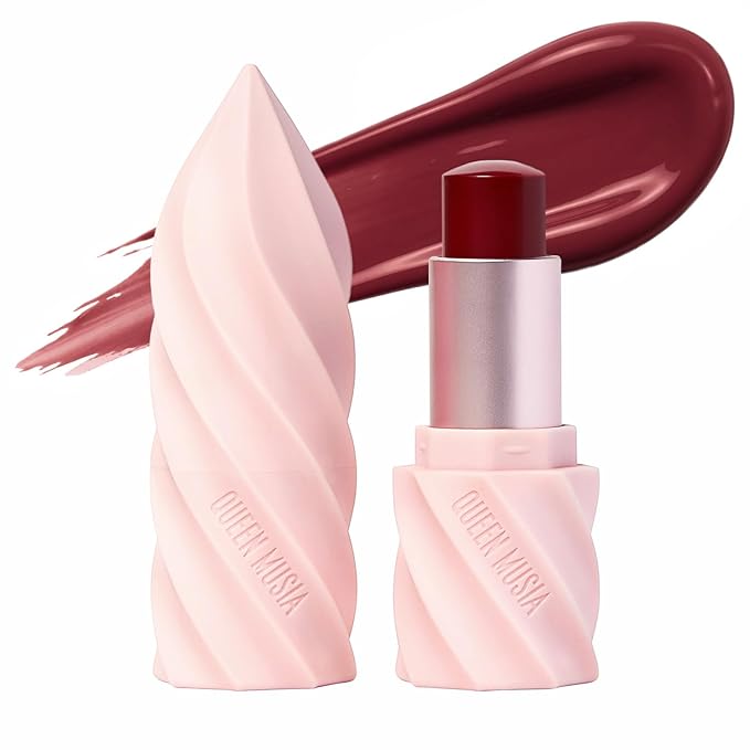 Queen Musia Skincare Supercharged Tinted Hydrabalm –– Hydrating Lip Balm for Women, Lip Gloss, Lip Mask, Sheer Tint, Moisturizing & Soothing, Vegan & Cruelty-free (NOBLE VINE)