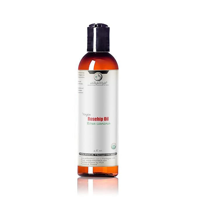 uh*Roh*Muh Organic Virgin Rosehip Carrier Oil || Pure & Unadulterated || Denmark (4 fl oz)