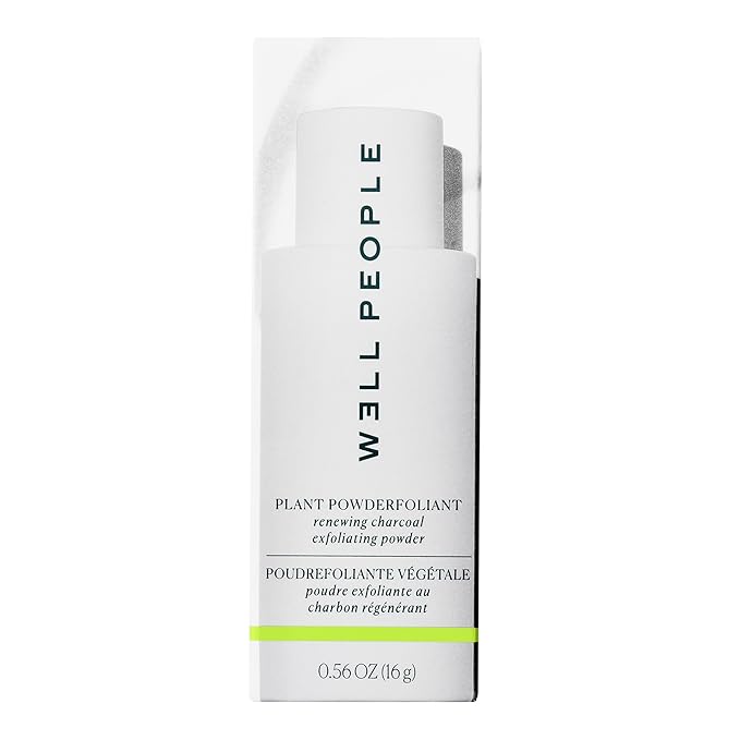 Well People Plant Powderfoliant Renewing Charcoal Exfoliating Powder, Exfoliant For Brightening & Softening Your Complexion, Vegan & Cruelty-free