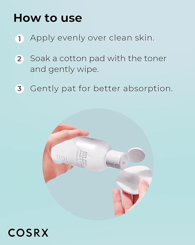 COSRX ABC Daily Toner, Korean Toner for Day & Night with AHA, BHA, & Vitamin C, Refreshing Exfoliating Toner for Clean Radiant Skin, Korean Skin Care, 150ml, 5.07 fl.oz