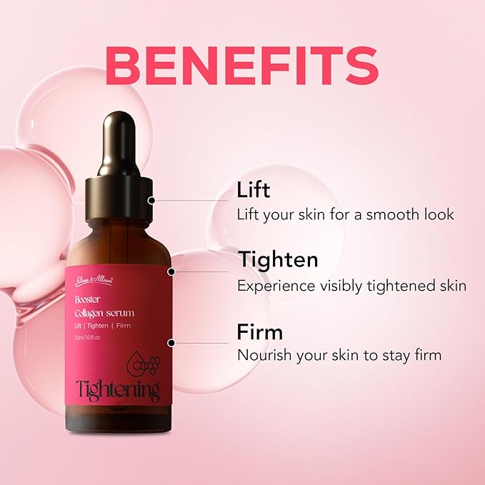 Olivia & Allison Hydrolyzed Collagen Serum 1.0 fl oz - With Panthenol + Hyaluronic Acid for Firming & Skin Barrier Support