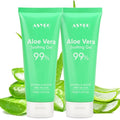 100x2 ML Aloe Vera Gel – 99% Organic Pure Aloe Vera Hydrating Face & Body Moisturizer, Natural Aloe Cream for Dry Skin, Sunburn, Acne, Soothing & Moisturizing for Face Body Hair