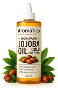 Aromatico 100% Pure Cold Pressed Jojoba Oil – 7 Fl Oz | Natural Hair, Face & Body Oil – Lightweight Moisturizing Carrier Oil for Dry Scalp, Skin Care, Beard, Cuticles & Massage