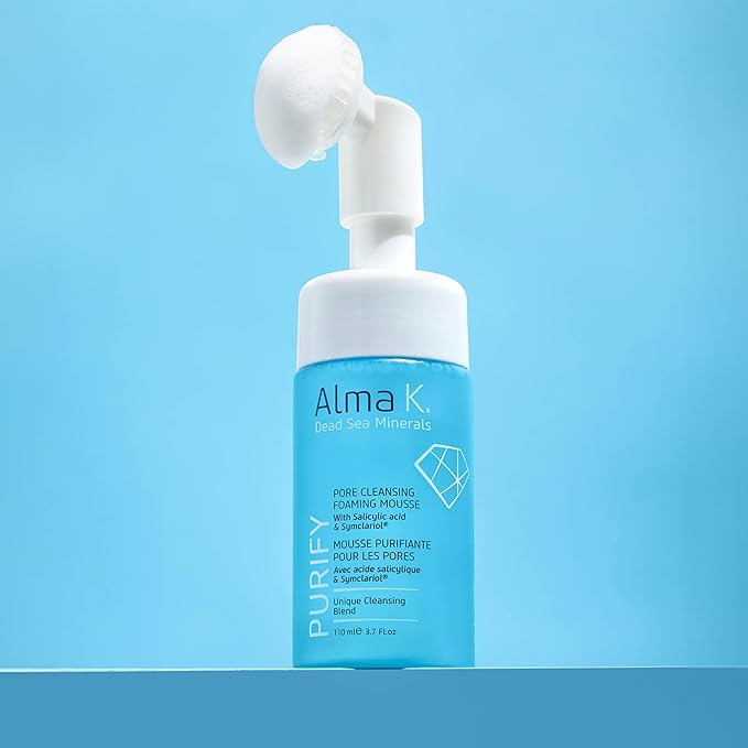 ALMA K Pore Cleansing Foaming Mousse - Gentle Face Cleanser for Women - Hydrating Facial Cleanser with Salicylic Acid - Face Wash for Women - 3.4 oz