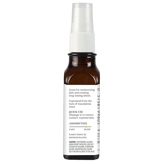 Aura Cacia Organic Skin Care, Protecting Macadamia Oil, 1 Fluid Ounce