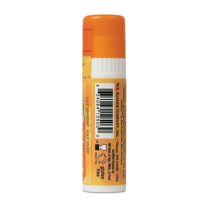 Badger Sweet Orange Cocoa Butter Lip Balm - .25oz Stick