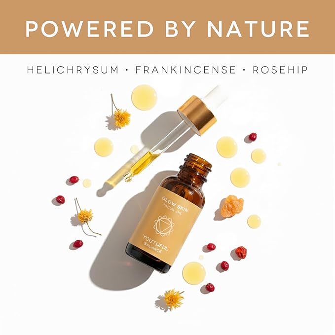 Anti Aging Face Oil - Organic Rosehip Seed Oil, Helichrysum & Frankincense - Lightweight Dropper Facial Oil for Dry & Mature Skin - Firmer, Radiant Looking Skin - Fast Absorbing - 30ml